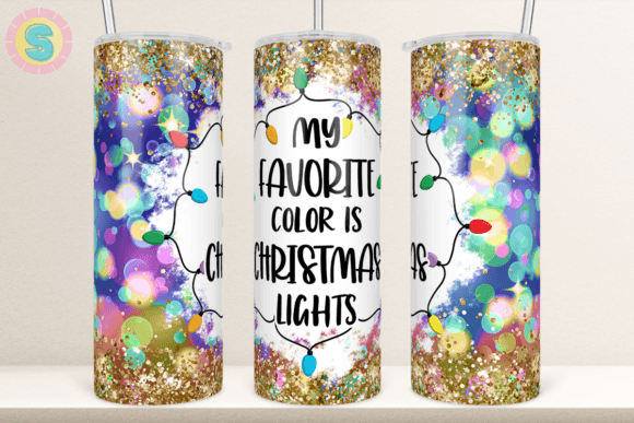 20Oz Christmas Lights Tumbler Wrap