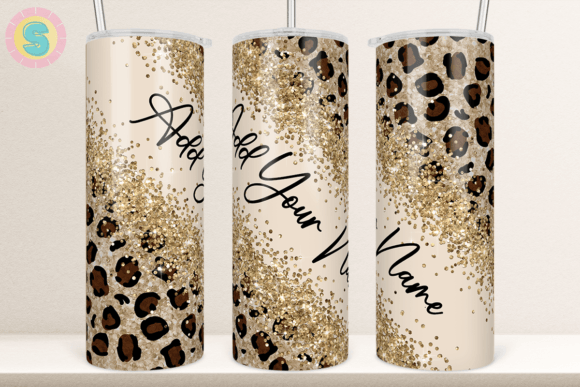 20Oz Diagonal Leopard Tumbler Wrap