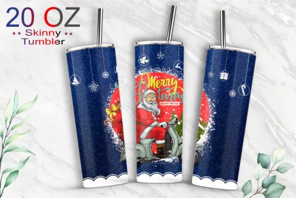 20oz Tumbler Merry Christmas Wrap