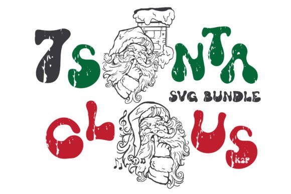 7 Retro Santa Claus SVG Bundle
