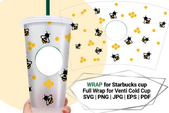 Bee Wrap for Starbucks 24 Oz Cup