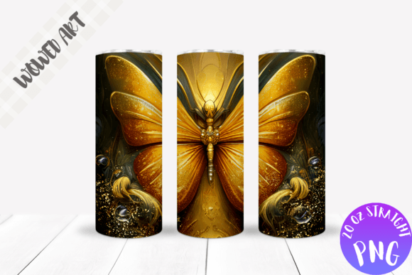 Butterfly 20 Oz Skinny Tumbler Wrap