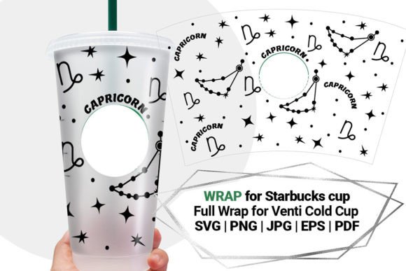 Capricorn Wrap for Starbucks 24 Oz Cup