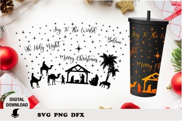 Christmas Full Wrap, Nativity Tumbler
