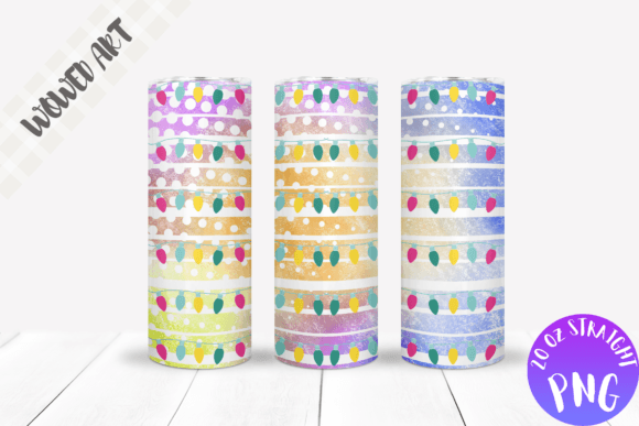 Christmas Lights Skinny Tumbler Wrap