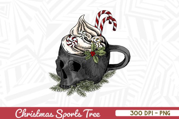 Christmas Skull Cup Candy Gothic Style