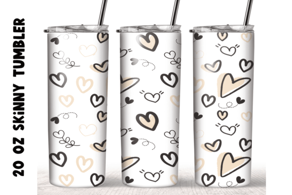 Cute Valentine Heart 20oz Tumbler Wrap