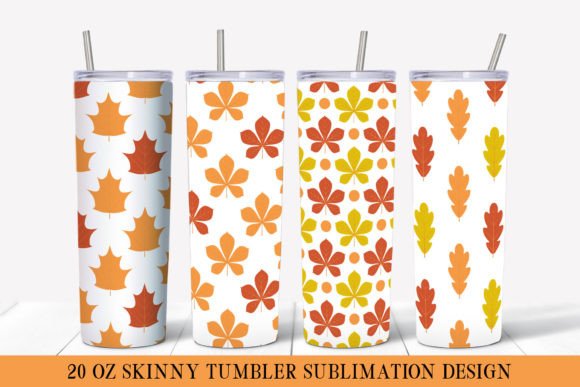Fall Leaves Tumbler Wrap Sublimation