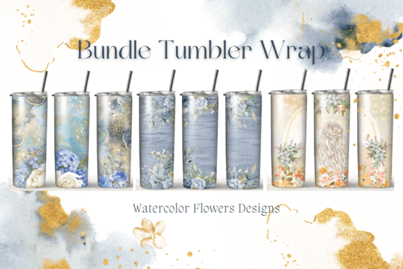Flowers Bundle 20 Oz Skinny Tumbler Wrap