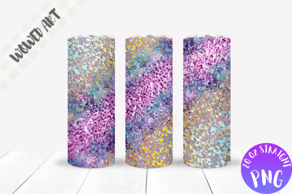 Glitter 20 Oz Skinny Tumbler Wrap