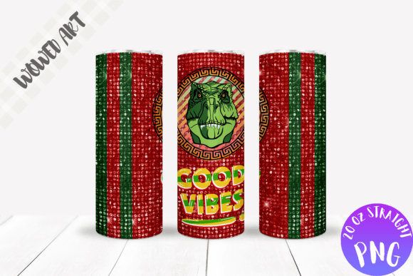 Good Vibes 20 Oz Skinny Tumbler Wrap