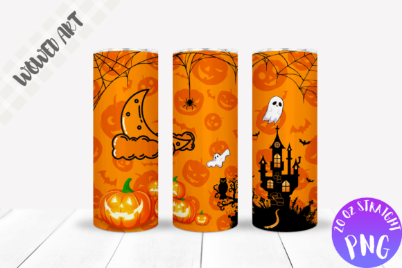 Halloween 20 Oz Skinny Tumbler Wrap