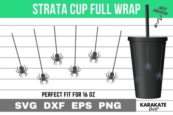 Halloween Spider, 16 Oz Strata Cup Wrap