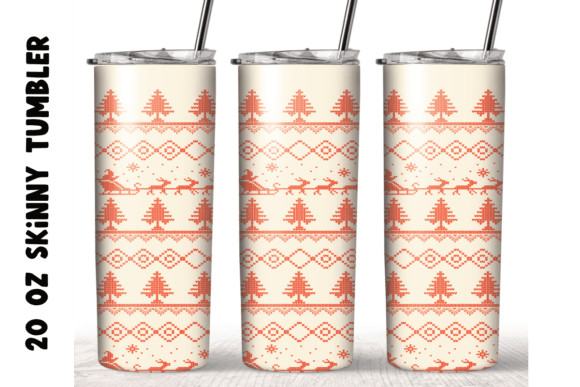Knitted Christmas Santa Deer Tumbler