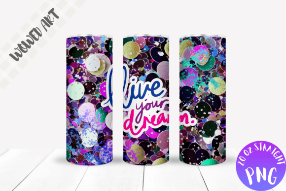 Quote 20 Oz Skinny Tumbler Wrap Design