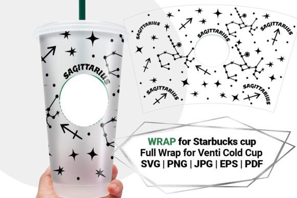 Sagittarius Wrap for Starbucks 24 Oz Cup