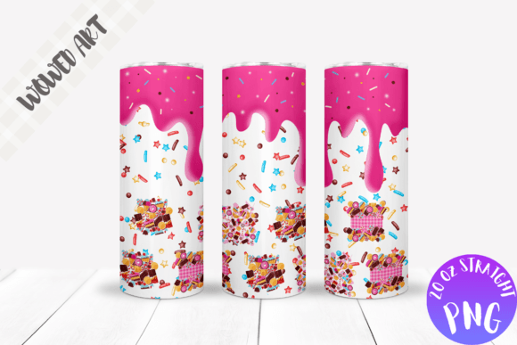Sweet Candy 20 Oz Skinny Tumbler Wrap