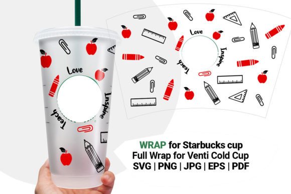 Teach Wrap for Starbucks 24 Oz Cup