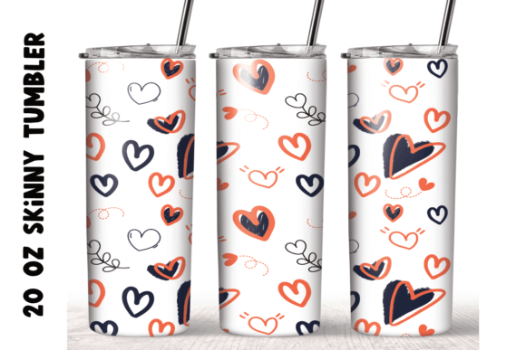 Valentine Heart 20oz Skinny Tumbler Wrap