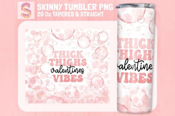 Valentines Vibes Skinny Tumbler PNG