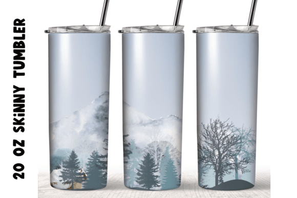 Watercolor 20oz Skinny Tumbler Wrap